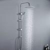 Colonne De Douche - JOHO - Ensemble En Acier Inoxydable - Pommeau 20x20 Cm - Anticalcaire - Réglable En Hauteur