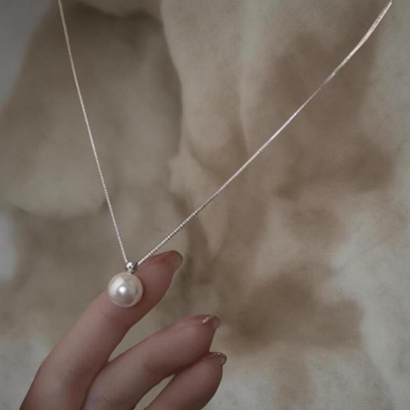 Women's Anniversary Pearl Round Bead Fashion Necklace