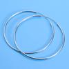 Sterling Silver Women's Temperament Korean Simple Versatile Oversized Circle Earrings Student Earrings Pendant