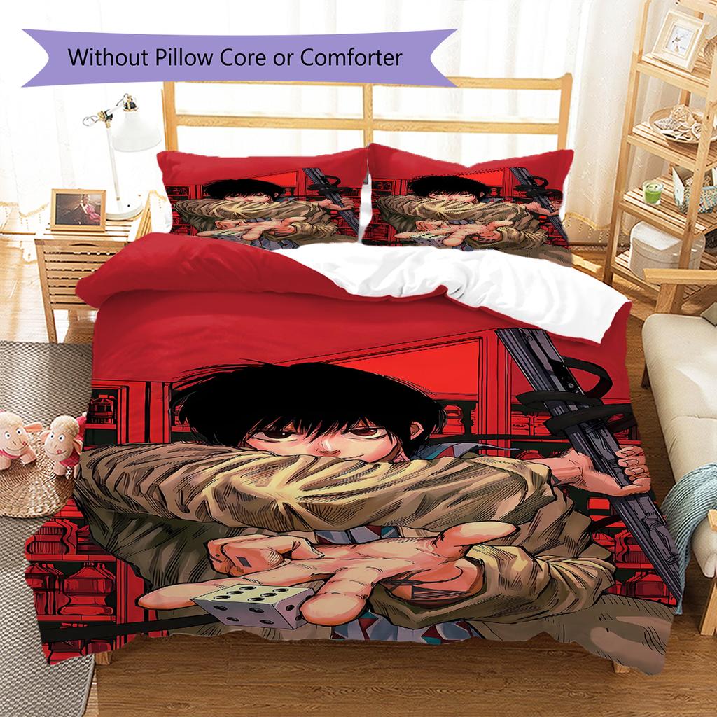 Sakamoto Days Pattern Bedding,Quilt Set Quilt Cover Pillowcase Home Birthday Gift (1 * duvet cover + 2 * pillowcase, without core)
