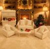Cattreasure  (1 Set= 3 Pcs ) Dollhouse Accessories Miniature Mini Cloth Sofa Set with Pillow Cushion Furniture