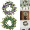 Purpler Flower Wreath Artificial Summer Wreath for Front Door Farmhouse Wedding Garden Indoor and Outdoor Decorations