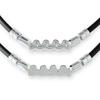 BANDEL Muta Healthcare Necklace Wave Magnetic Necklace (54cm, Black X Silver)