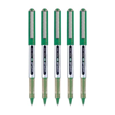Uni-Ball Eye UB150 0.5mm Roller Ball Pen Green Ink Pack of 1 X 5pcs for Office, School & Home Writing