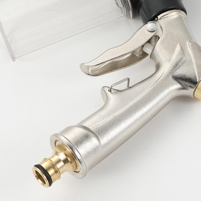 Multifunctional Foam Blaster Water Guns Adjustable Nozzle Plating Finish for Home Car Cleaning, with Rich Lathers Bottle