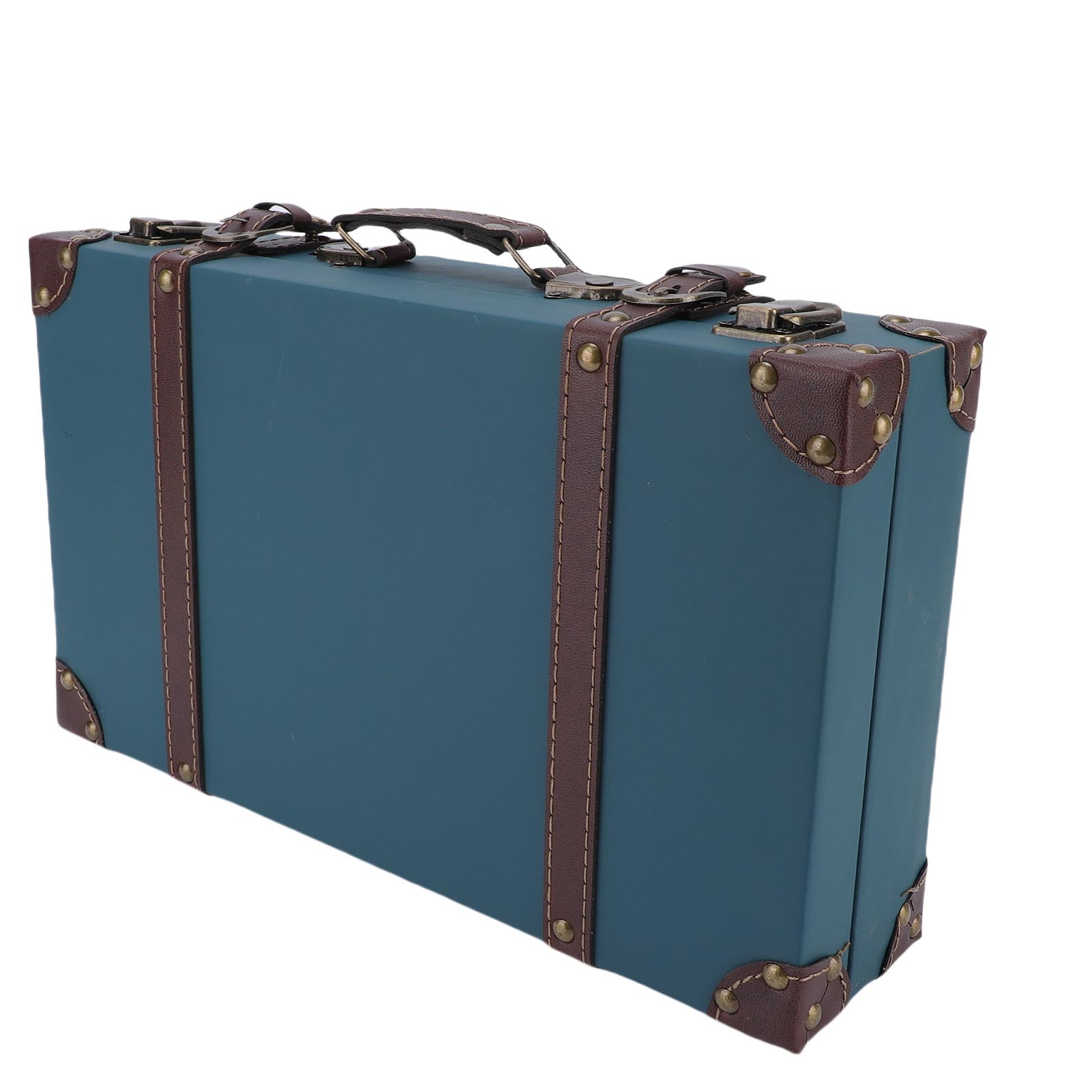 Винтажный чемодан Индустриальный Композитное дерево ПУ кожа Винтажный Декоративный для Реквизита для фильмов 2850₽