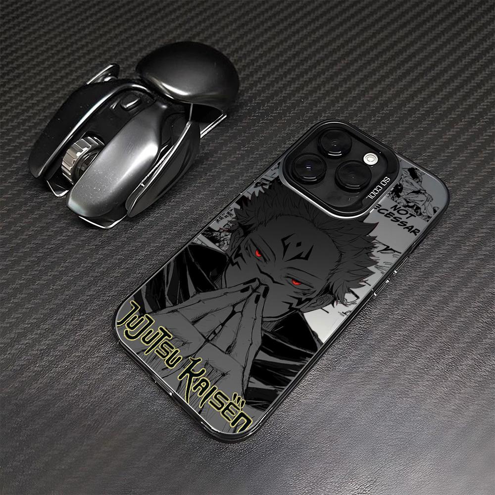 Jujutsu Kaisen Sukuna Telefoonhoesje voor Samsung Galaxy S26 S25 Edge S24 S23 S22 S21 FE S20 Ultra Plus 5G Zilver Harde Cover