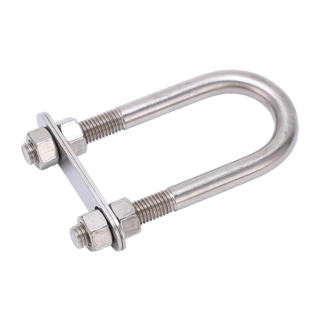 12x130mm Marine Bow Stern Eye U Bolt with Adjustable Screw Stainless Steel Boat Deck Hardware