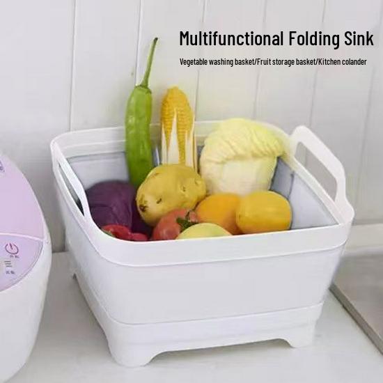 Multifunctional Foldable Basin: Storage, Washing, and Soaking