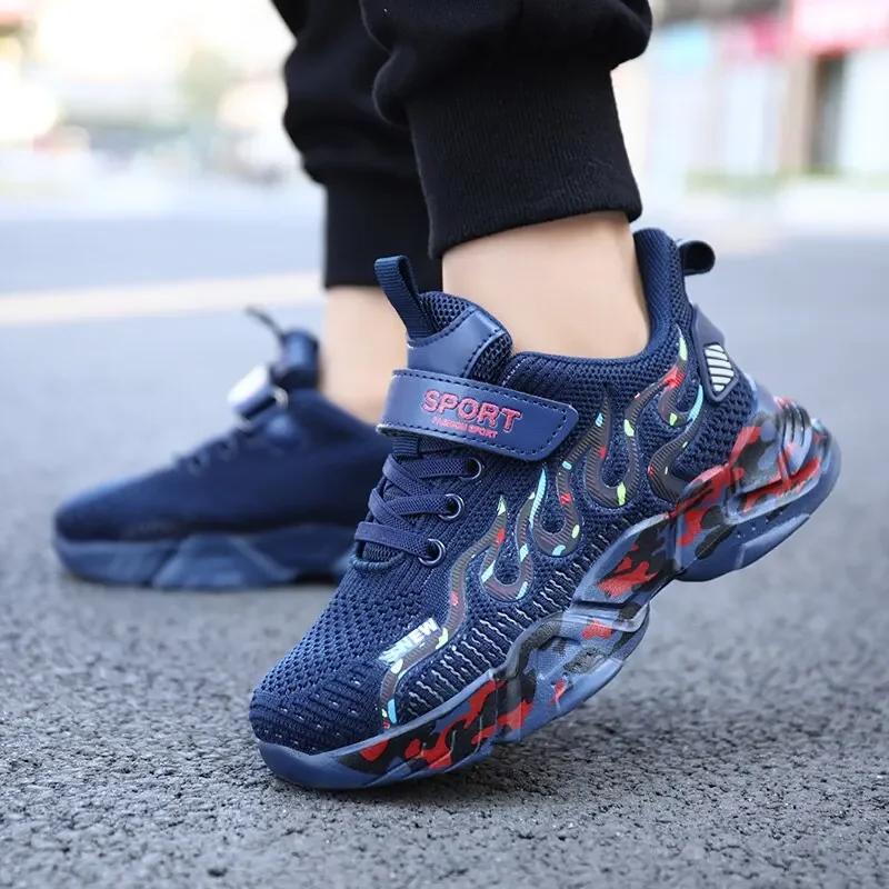 Quality Kids Shoes Children's Fashion Boy Running Sneakers Non-slip Lightweight Sports Children Shoes Quality