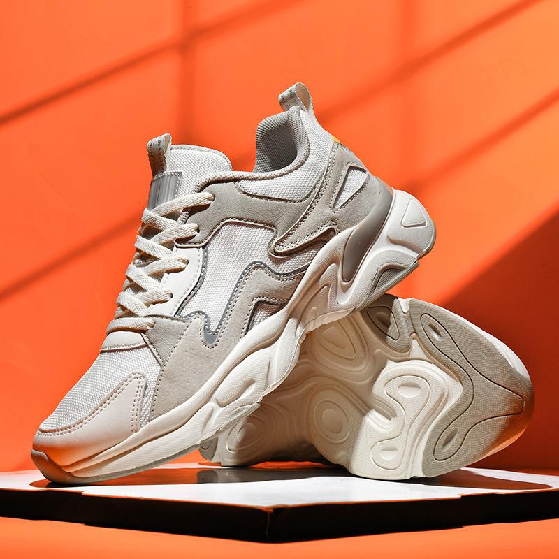 Men's Shoes Four Seasons New Mesh Breathable Sports Shoes Simple Fashion Platform Youth Casual Shoes Men