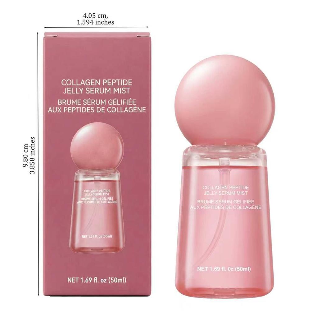 Collagen Peptide Jelly Essence Spray, Face Moisturizing Hydrating Mist, Smooth & Soft Skin, Brightening Firming, Portable Skincare