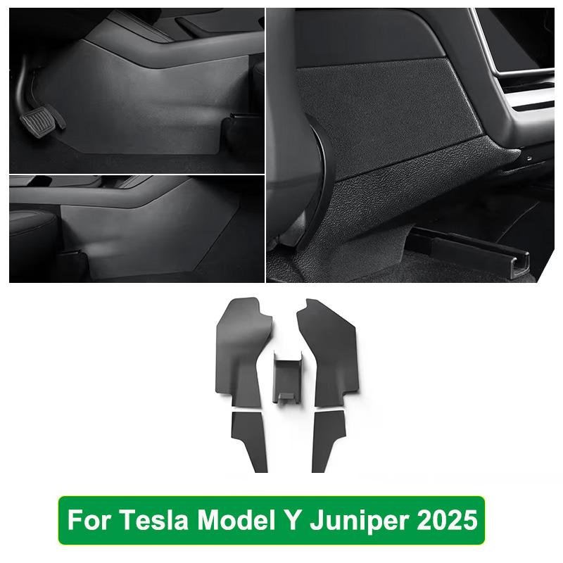 For Tesla Model Y Juniper 2025 2026 Launch Center Console Side Anti Kick Mats Full Cover Pad Rear Seat Protection Mat TPE Cover