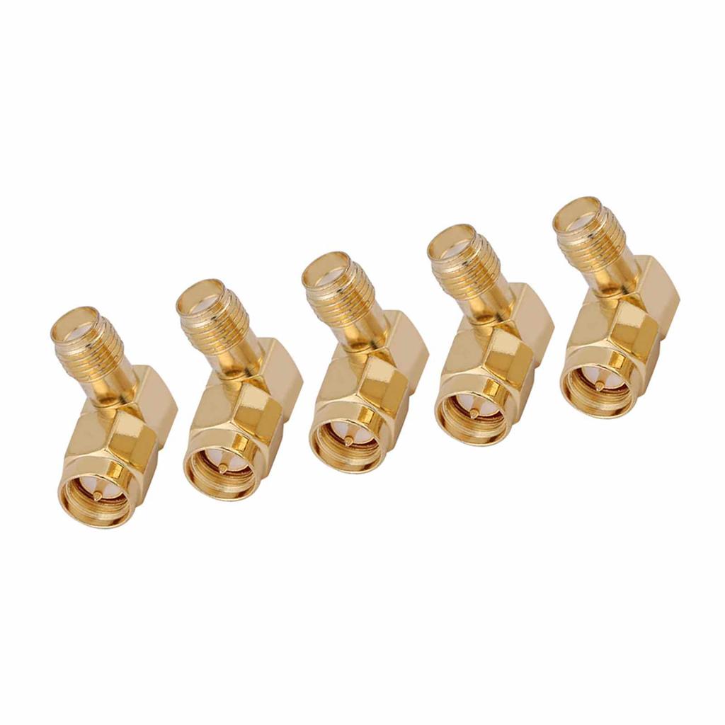 10Pcs SMA Connector Male To Female Adapter Right Angle 90 Degree for RF Connection