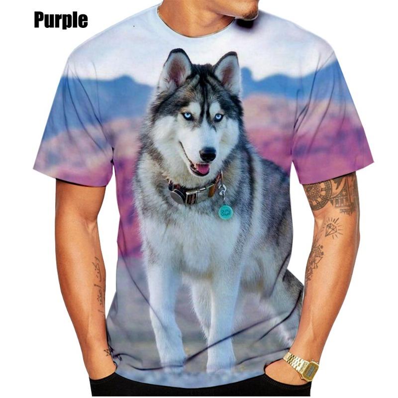 New Fashion 3D Printed Men/women T-shirt Animal Siberian Husky Funny Personality Creative Summer O-neck T-shirt