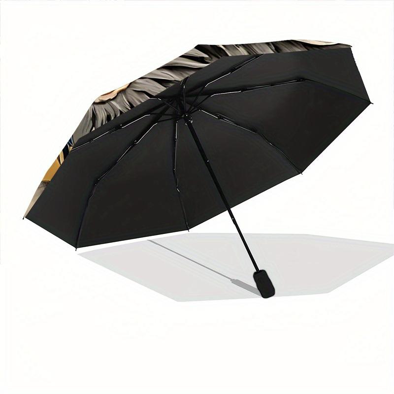 1pc Dragon Waves Automatic Open/close Umbrella, 8-Rib Sturdy Structure, Portable Travel Umbrella, Parties, Everyday Use, 11118