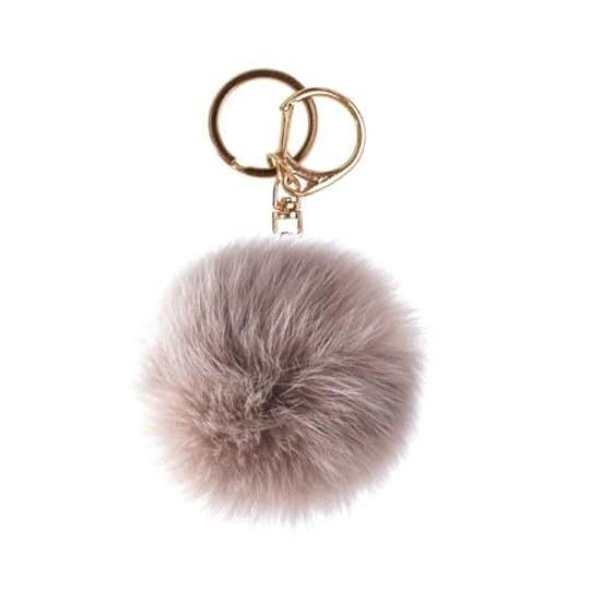 JOINK Fox Fur Keychain Cute Bag Charm Pom kc-25
