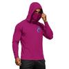 Men's Summer Hawaiian Print Quick Dry Long Sleeve T Shirt Ice Silk UPF50 Plus Sun Protection Hooded Sports Fitness Outdoor Top