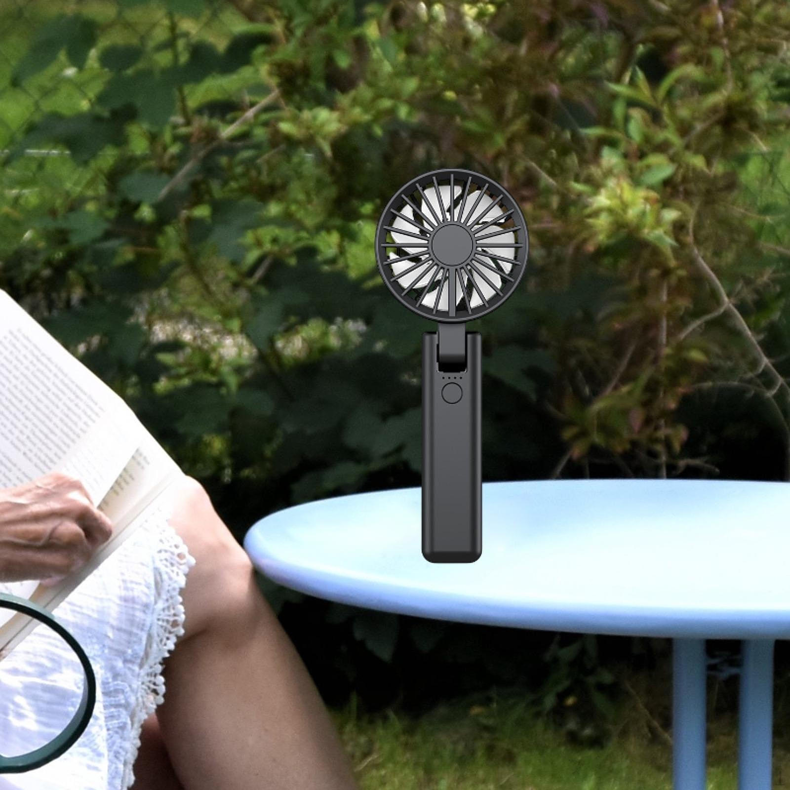 

Настольный вентилятор складной ручной портативный небольшой ручной ожерелье персональное охлаждение для парка