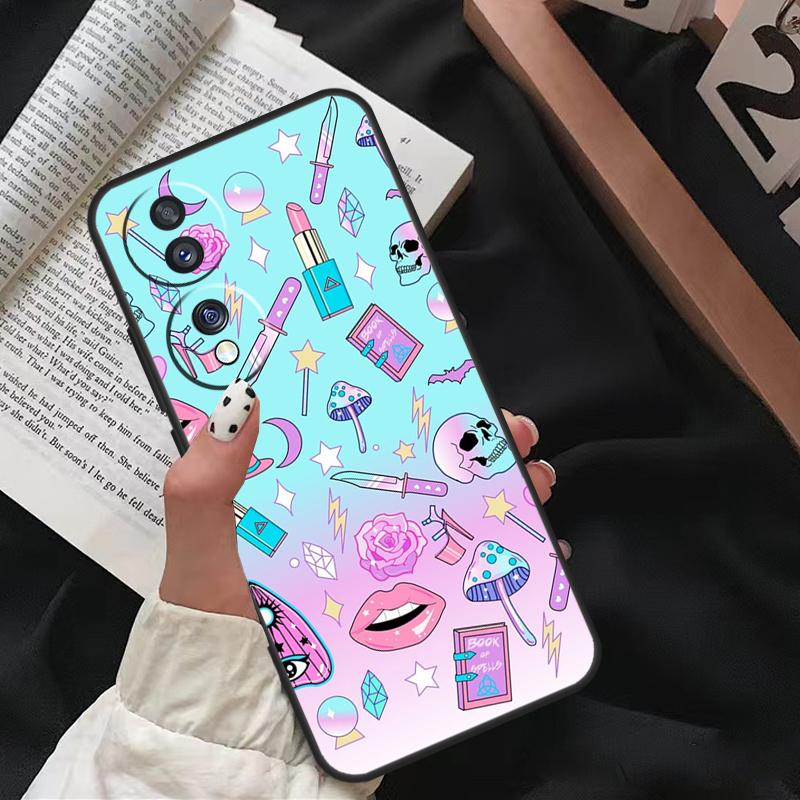 Girly Pastel Witch Goth Pattern For Honor Magic 7 Lite 6 8 Pro Case For Honor 200 400 50 70 90 X8c X8b X9a X9b X9c X9d Win RT