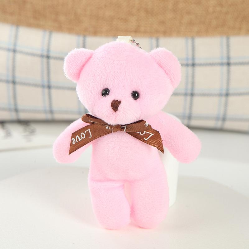 12cm Bear Plush Toys Mini Teddy Bear Dolls Small Gift for Party Wedding Present Pendant Cute Teddy Doll keychain gifts