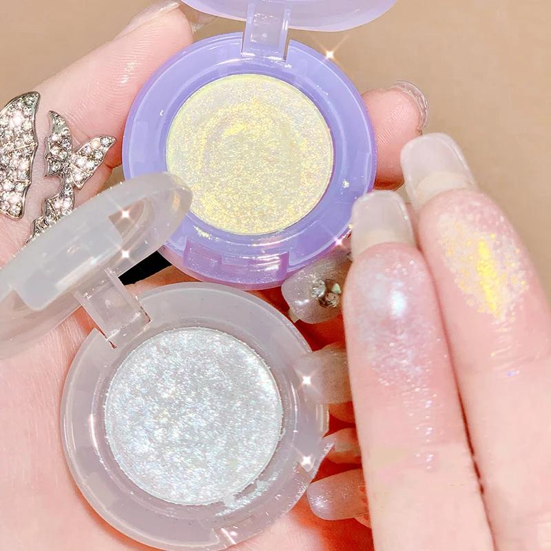 Peach Highlighter Eyeshadow Palette Diamond Glitter Mashed Potatoes Highlighter Gel Face Body Brighten Natural Contour Make Up