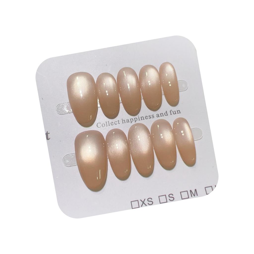 Hellbraune glasierte Fairy Cat Eye Nagelstreifen - Zartes Nude, Lang anhaltender Aufhellungseffekt