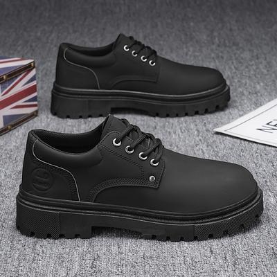 2025 Autumn New Men's Shoes British Style Tooling Shoes Men's Casual Leather Shoes Fashion Trend Platform Single Shoes
