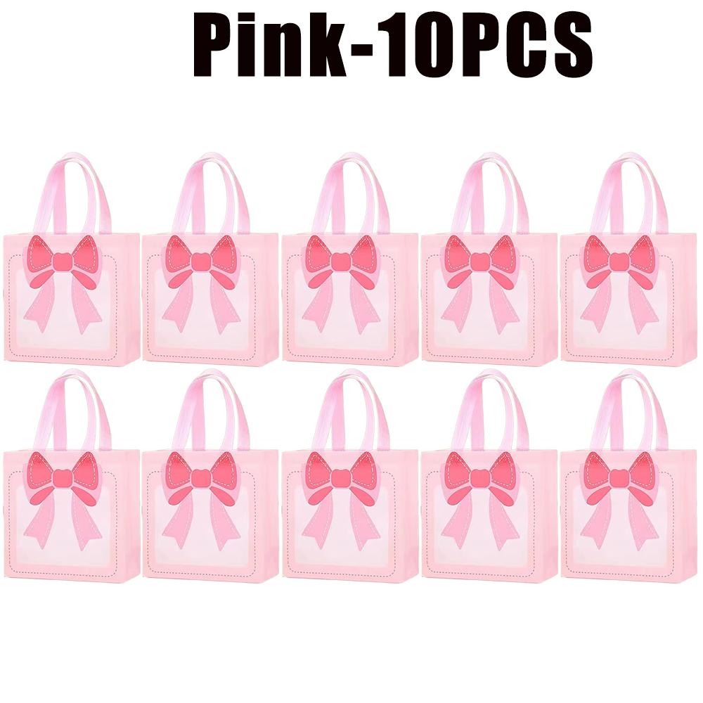 1-30PCS Cartoon Bow Portable Gift Bag Bow Snack Packaging Bag Portable Design Cosmetics Candy Small Items Storage Self Seals