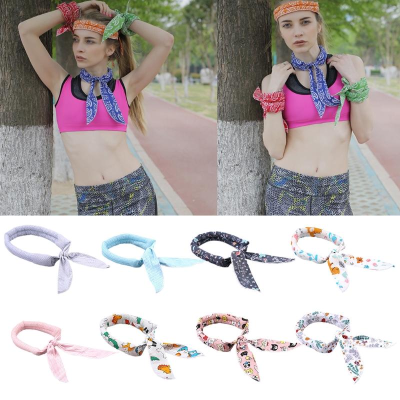 Multifunction Neck Scarf Cooling Wrap Tie Headband Wrist Towel for Outdoor Sport