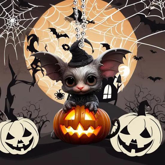 Halloweenská dekorace Čarodějnický klobouk Netopýr Dýně Přívěsek 2D Akryl Kočka Ozdoba na zpětné zrcátko Zvýrazňovač sváteční atmosféry