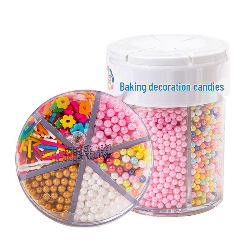 Quick Cake Decor: Gold Sugar Pearls & Lustre Dust with Birthday Theme Insert Cards