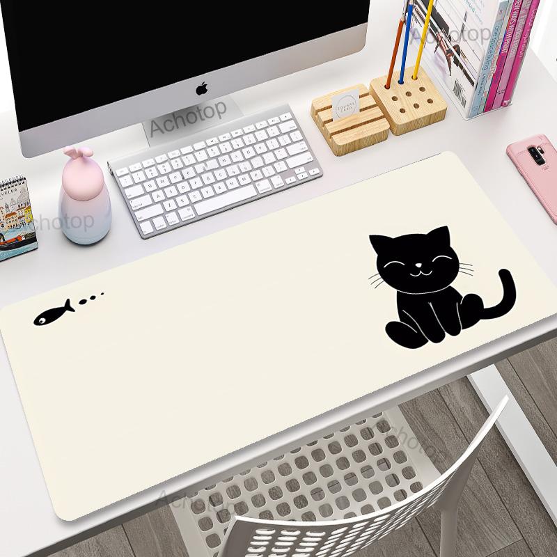 Kawaii Cat Gaming Mouse Pad x Deskpad XXL Large Desk Mat Keyboard Pad Surface for Computer Mousepad Gamer Computer Mat Rug