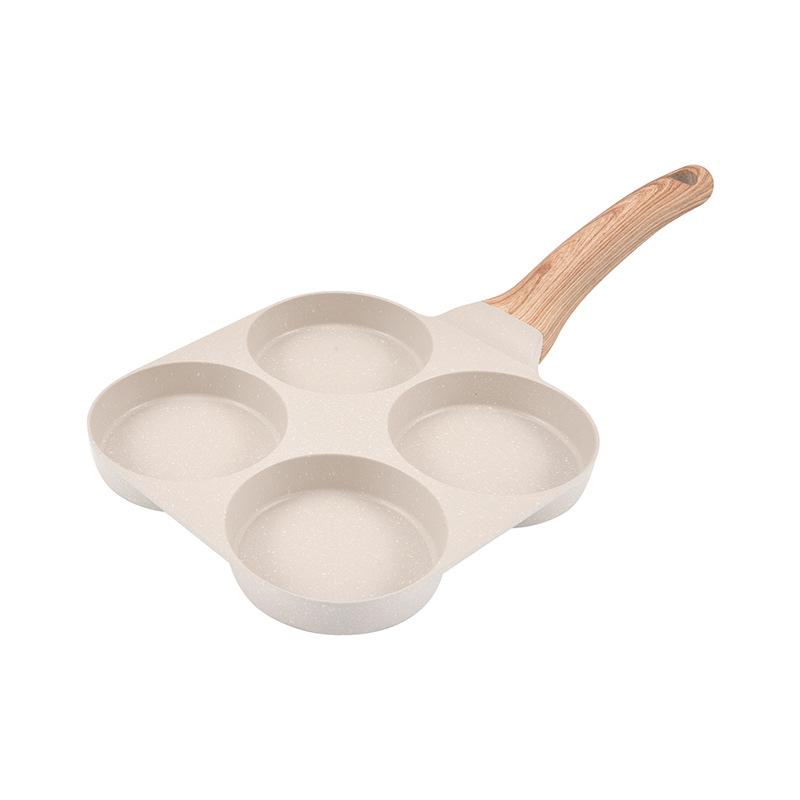 GIYOCA Egg Pan Omelette Pan, Divided Nonstick Grill Pan, Pancake Pan and Healthy Egg CookerSuitable, White Granite