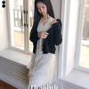 The Pink Women Danya Loose Fit Halter Neck Tank Long Sleeve Cardigan