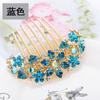 Decorative Hair Comb with Floral Crystal Embellishments Metal Hairpin Hair Accessory for Women and Girls Suitable for Various Occasions