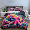 Colorful Octopus Artwork Set Decor Multiple Sizes Kid'S And Adults' Bedroom Exquisite 3Pc Bedding Set, Gift