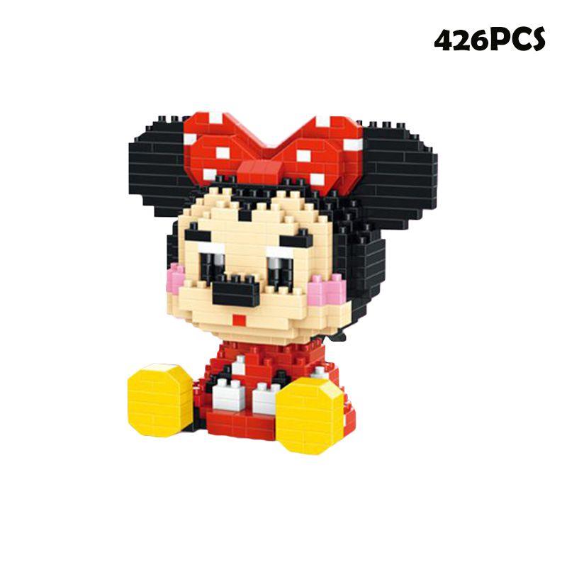 Disney Mickey Minnie Goofy Cartoon Building Blocks For Kids' Intelligence Development
