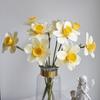 Artificial Daffodil Flowers 14.9 Inches Faux Narcissus Flower Spring Fake Flower Arrangement for Home Wedding Indoor Decor