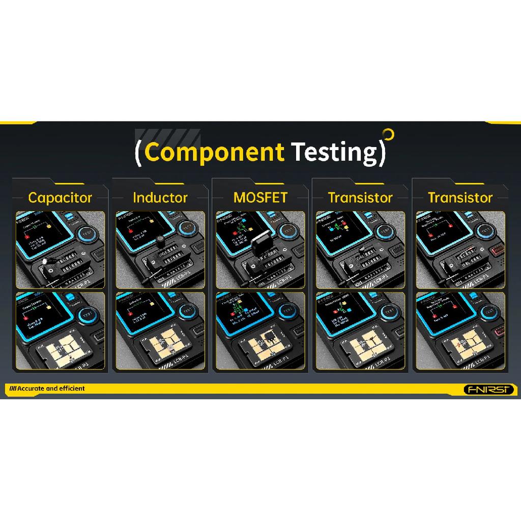 FNIRSI LCR-P1 Multifunction Transistor Capacitor Tester LCR ESR Tester Diode Triode LCR ESR NPN PNP MOSFET Tester Anti-burn
