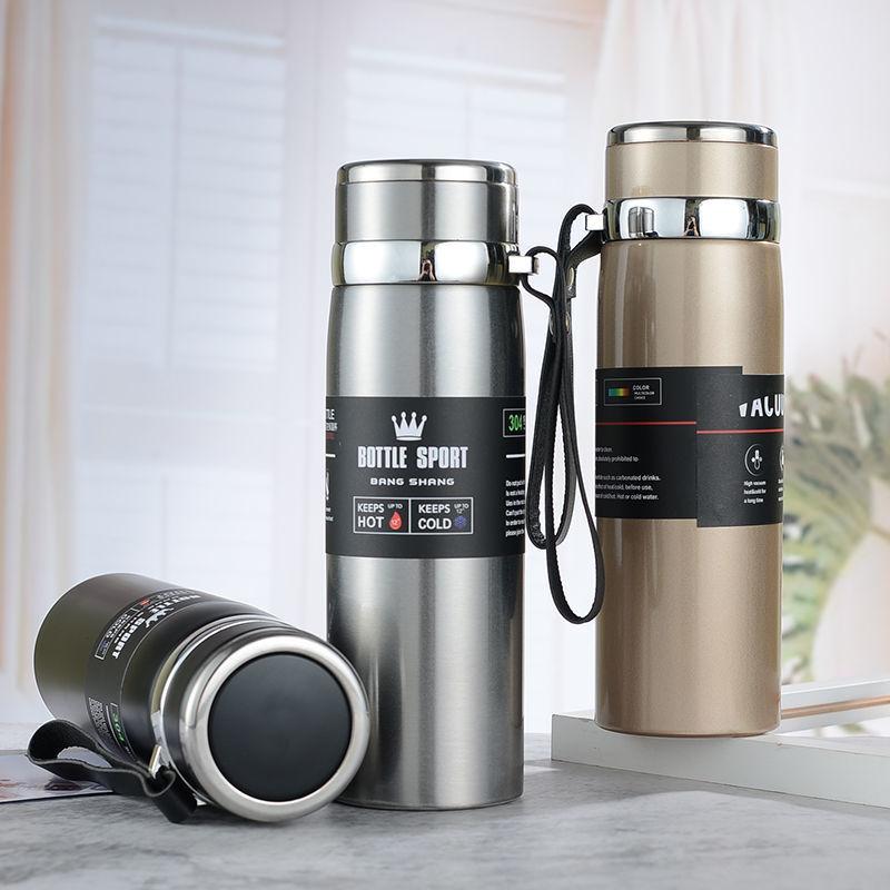 Θερμός Μεγάλης Χωρητικότητας 800ml/1000ml Φιάλες κενού Φορητό Θερμός από Ανοξείδωτο Ατσάλι Παγούρι Κούπα Ταξιδιού για Τσάι Θερμός Γραφείου