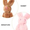 Lurrose 20-Piece Set Mini Plush Rabbits, 3.35-Inch Small Jointed Bunny Dolls with Keychains, Kids Toys, Easter, Birthday, and Decoration