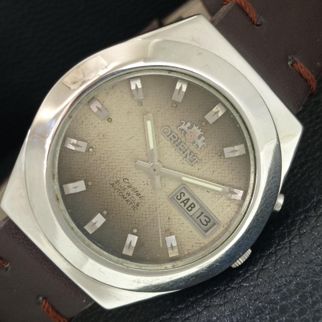 

АВТОМАТИЧЕСКИЕ 46943 ВИНТАЖНЫЕ ORIENT CRYSTAL ЯПОНИЯ МУЖСКИЕ ОРИГИНАЛЬНЫЕ ЧАСЫ С ЦИФЕРБЛАТОМ a705005-1