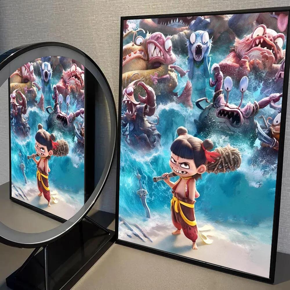 Film Nezha Podbija Króla Smoków Malarstwo na Płótnie Dom Sypialnia Wejście Bar Kawiarnia Dekoracja Malarstwo Artystyczne