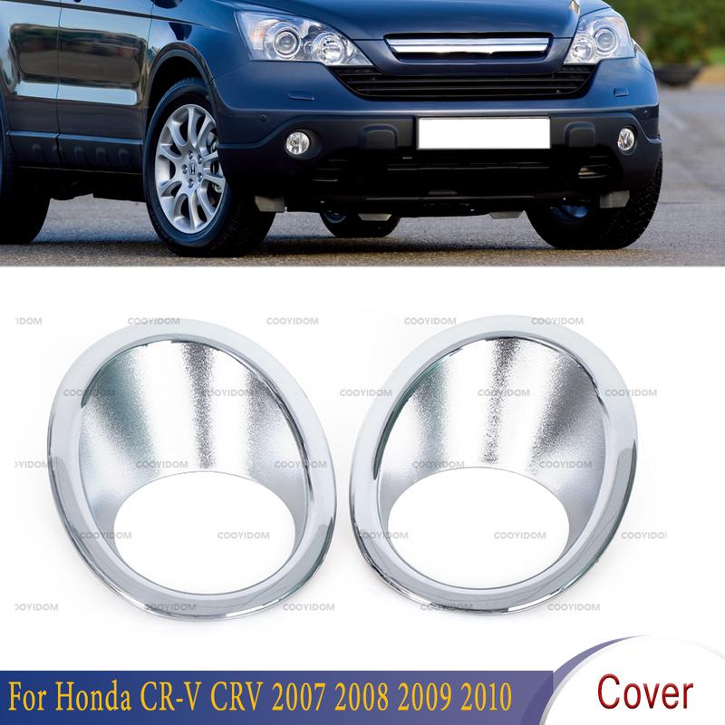 For Car 2 Pcs Fog Lamp Cover Front Fog Light Frame Front Fog Lamp Bezel Car-stying For Honda CR-V CRV 2007 2008 2009 2010