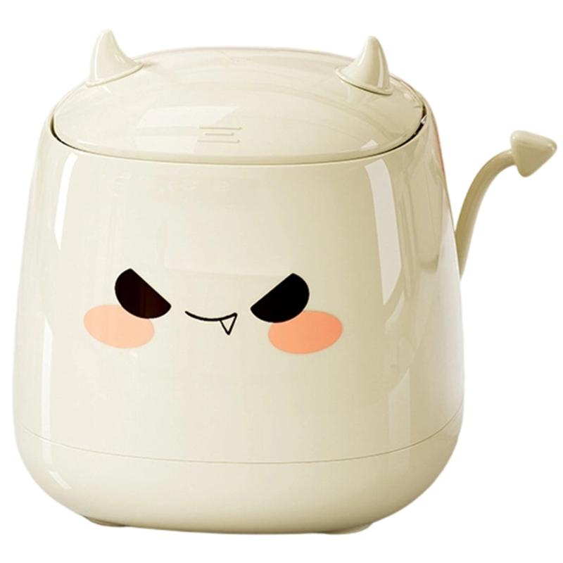 Press Lid Design Desktop Trash Can With Odor Locking Function Devil Shape Waste Container For Home Office Bedroom Decors