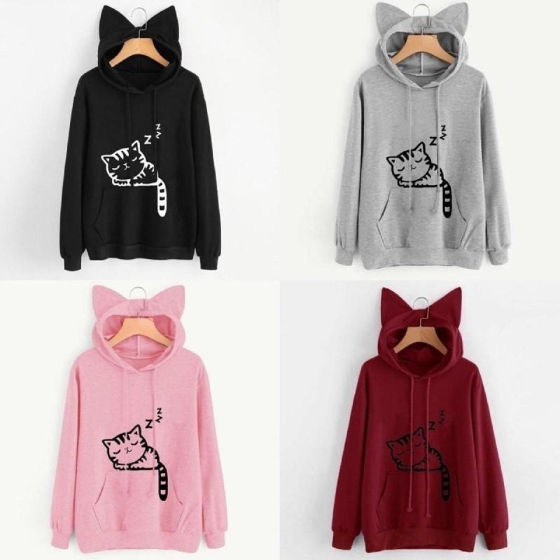 Streetwear Hoodie For Women With Letter Pattern And Cotton Blend For Casual Fall Fashion