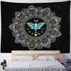 Butterfly Moon Phase Art Tapestry Bohemian Style Wall Hanging Cloth Plants Animals Home Dormitory Aesthetic Mural Decoration