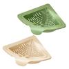 2 Peças Peneira Magnética Triangular para Ralo de Pia, Filtro de Resíduos de Alimentos para Cozinha com Fundo de Rosca, Suporte de Esponja à Prova de Ferrugem, Organizador de Canto de Pia, Casa