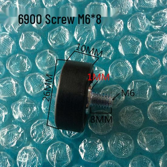 626 Rubber-Coated Nylon Roller with Shaft, 608 Bearing Pulley Wheel Guide